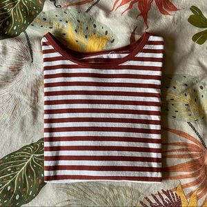 Madewell striped long sleeve shirt.